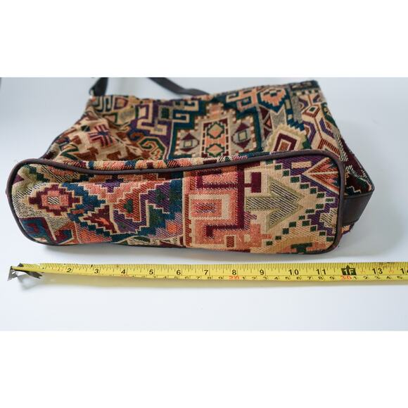Sonoma Tapestry Carpet Aztec Hobo Shoulder Bag 12" Boho Cottagecore Whimsigoth - Picture 12 of 16